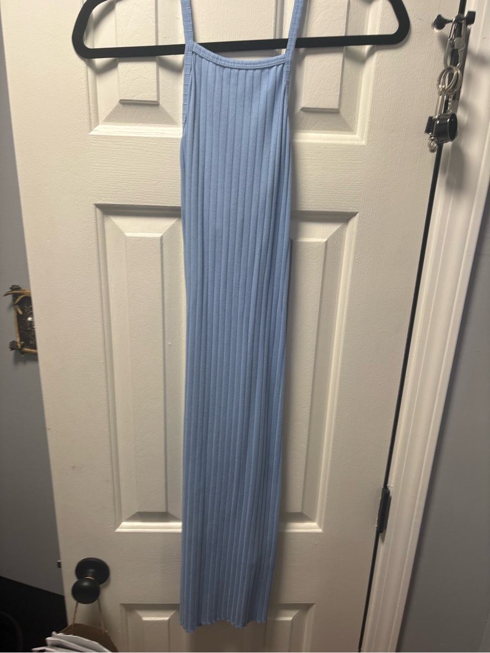 Forever 21 Light Blue Ribbed Slip Dress